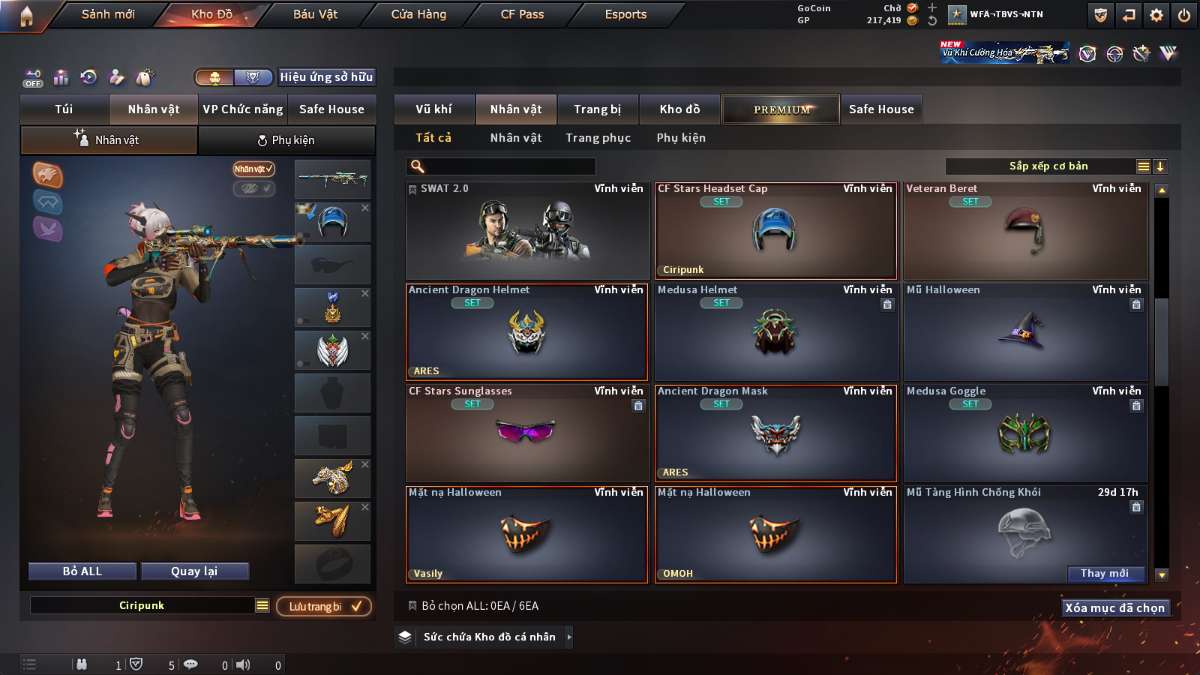 shop acc cf uy tin gia re